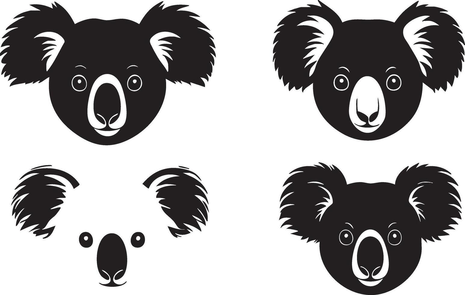 Wild Koala Motif for Unique Nature-Inspired Projects vector