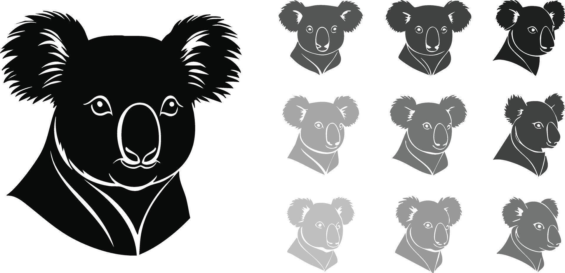 Eucalyptus Koala Art for Nature and Wildlife Branding vector