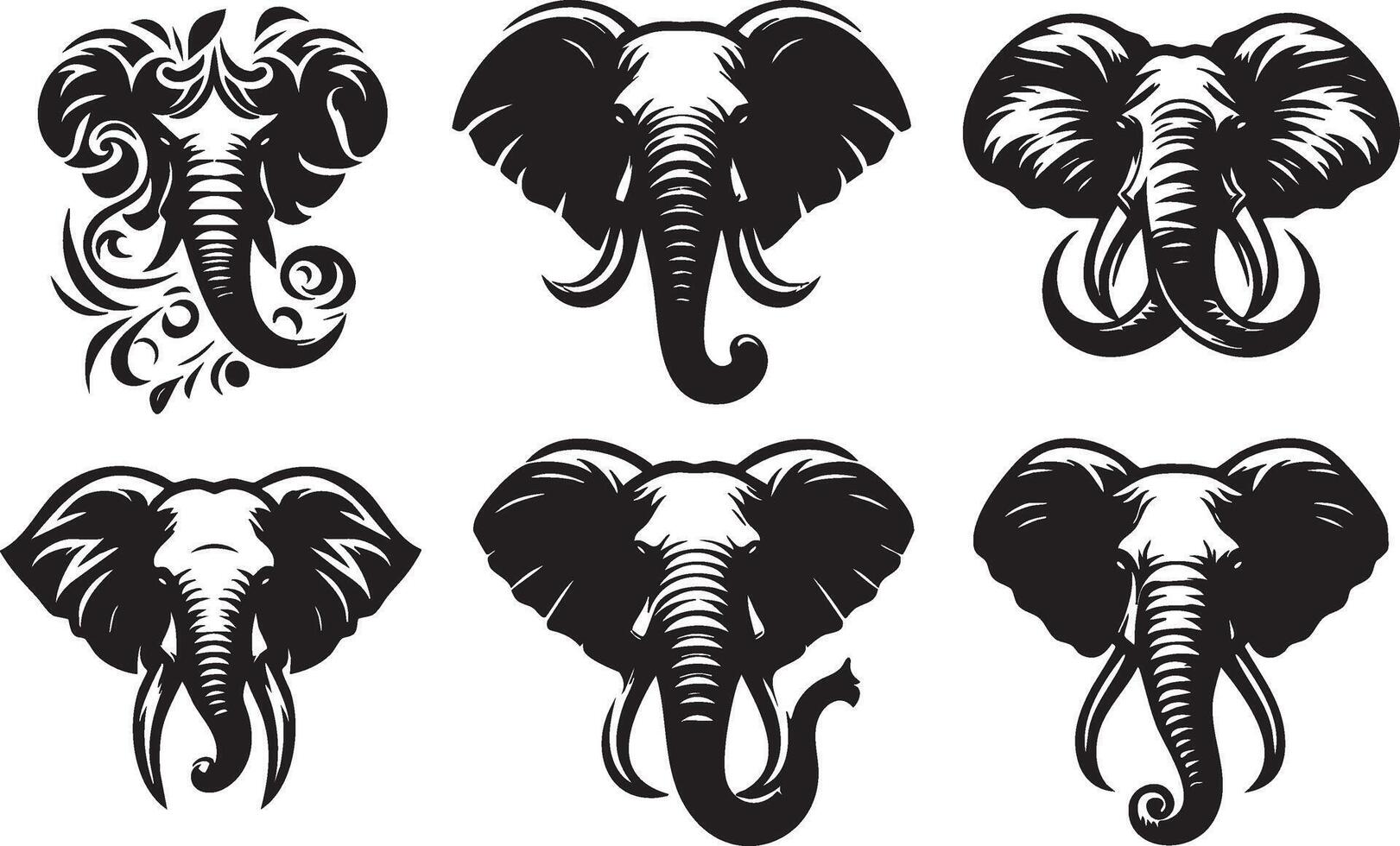 Wild Elephant Illustration for Safari Branding vector