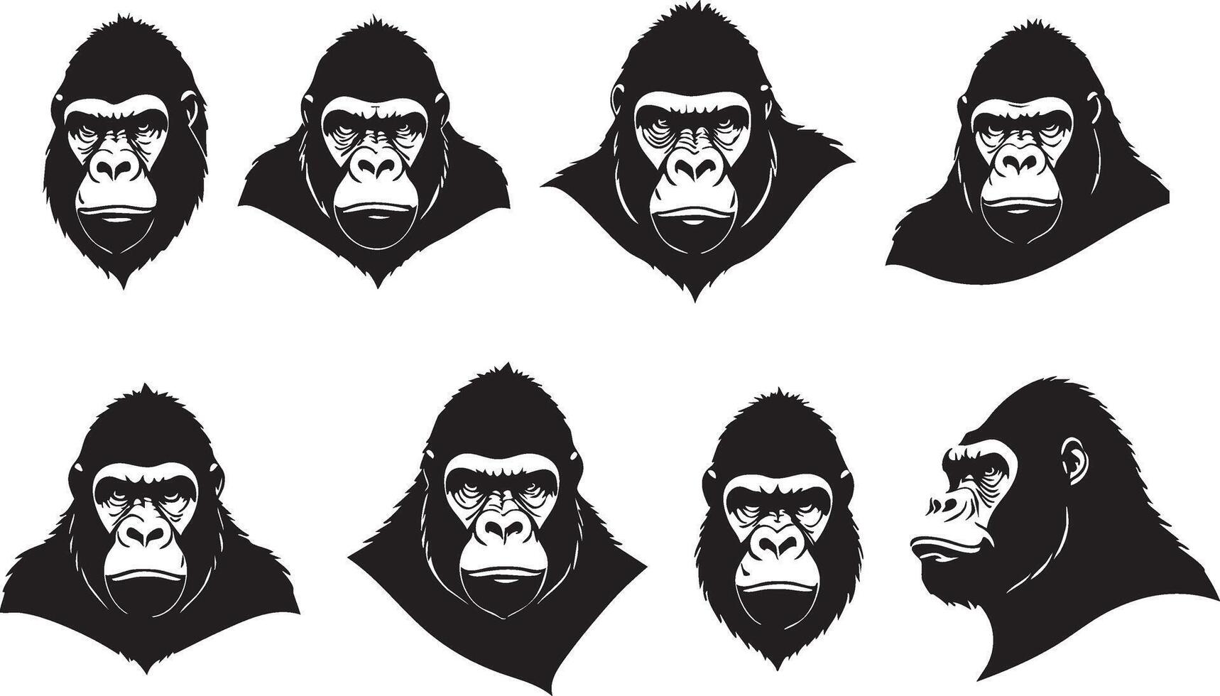 Gorilla Emblem for Nature-Inspired Designs vector