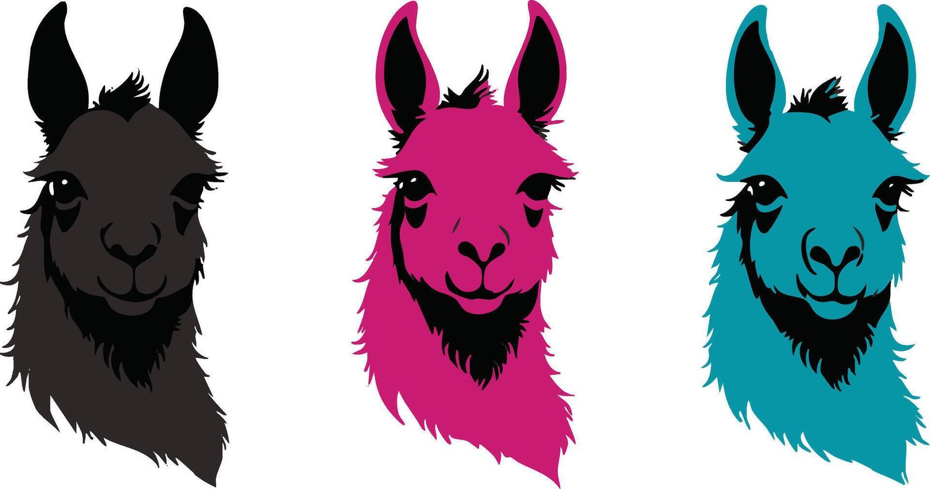 Elegant Llama Head Sketch for Creative Designs vector