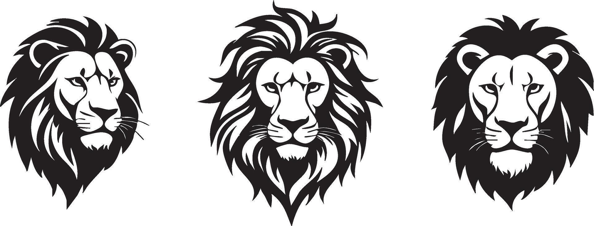 Lion Pride Symbol for Wildlife and Conservation Themes vector