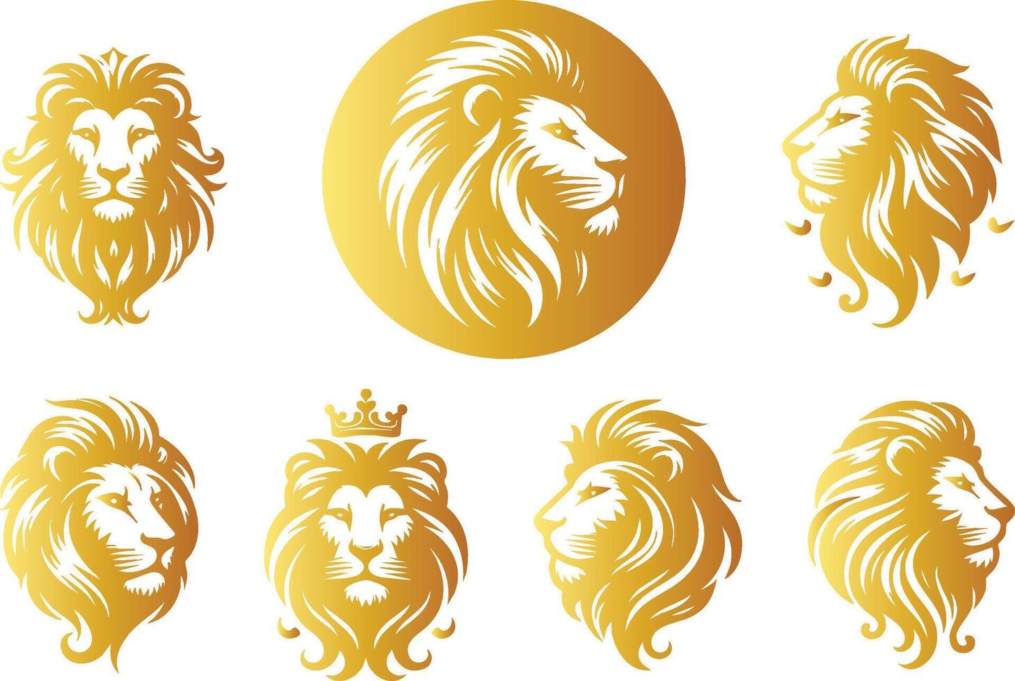 Majestic Lion Representation for Unique Art Creations vector