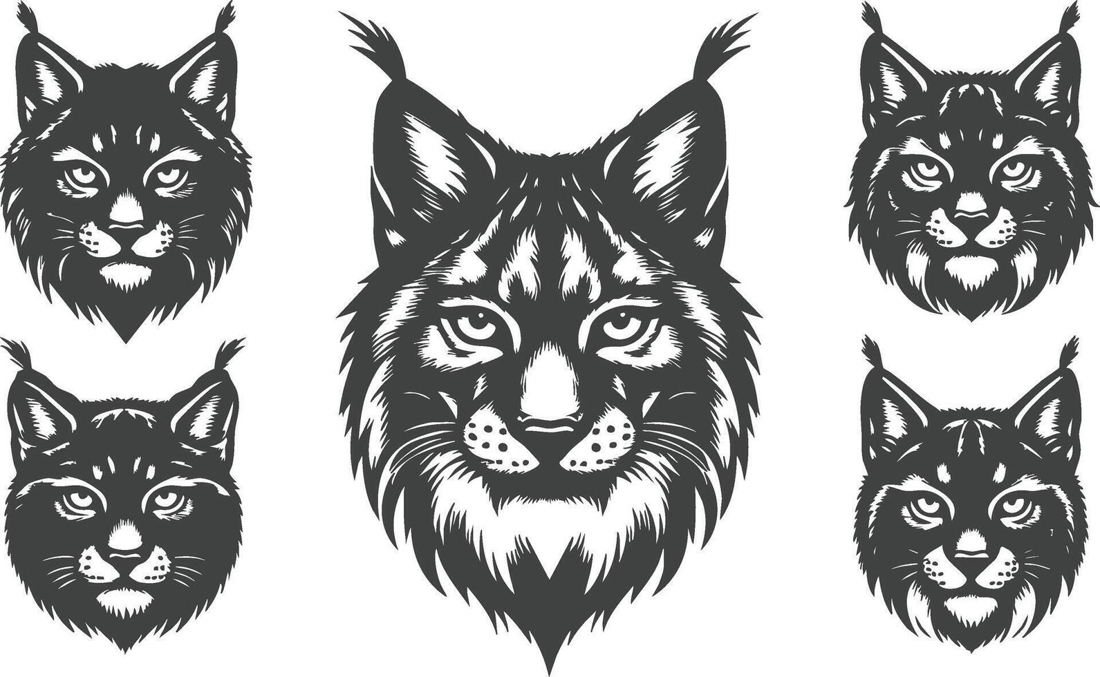 Majestic Lynx Motif for Wildlife and Nature Art vector