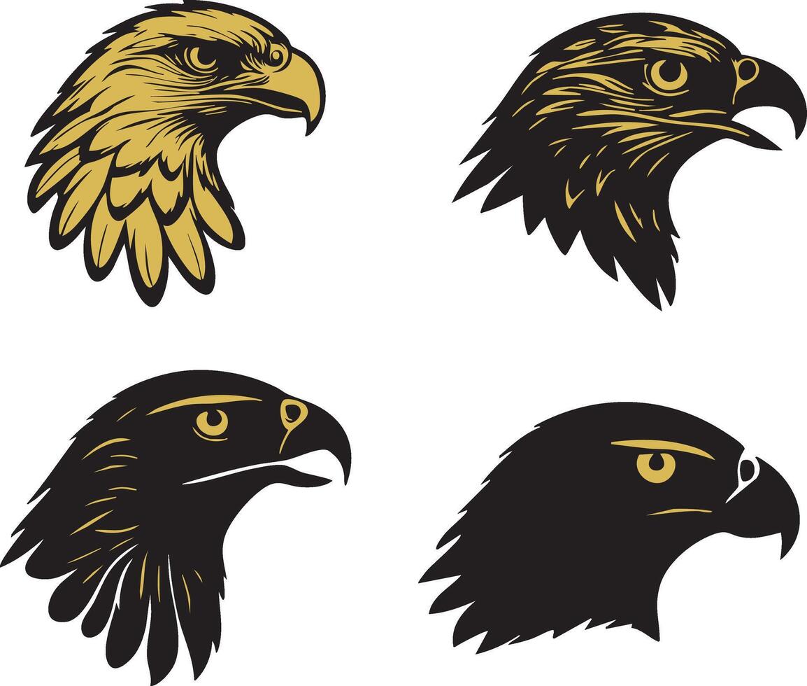 Fierce Hawk Profile for Bird of Prey Creations vector