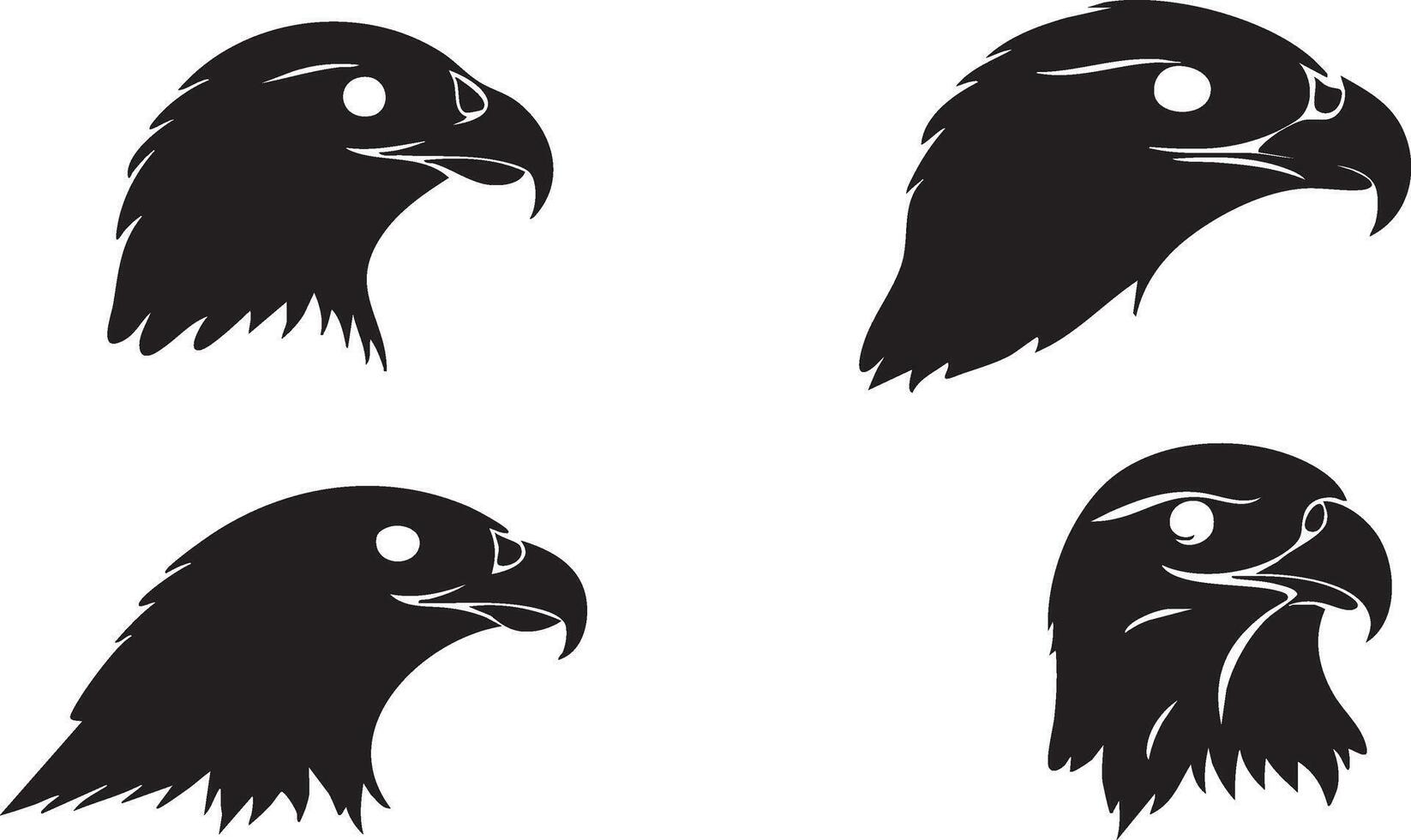 Hawk Silhouette for Bird of Prey and Hunting Artwork vector