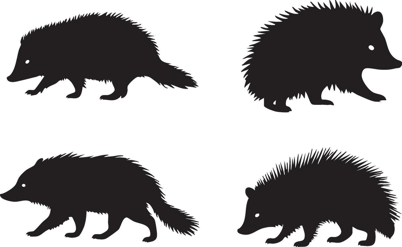 Hedgehog Figure for Playful Wildlife Projects vector