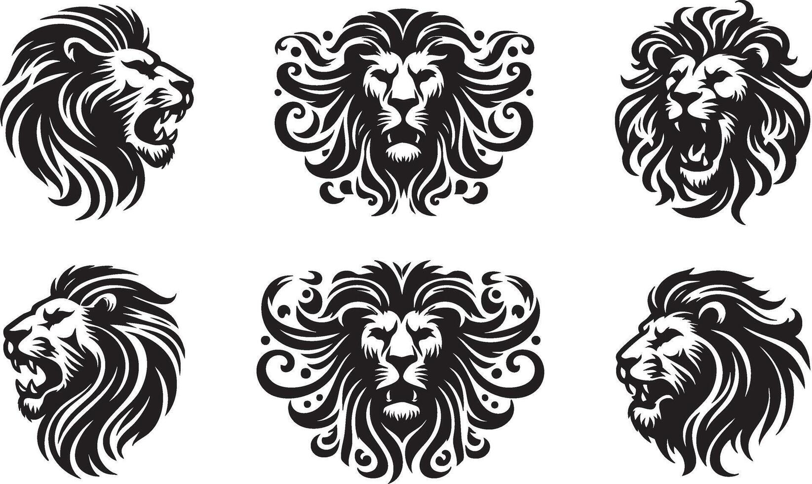 Wild Lion Icon for Bold and Artistic Creations vector