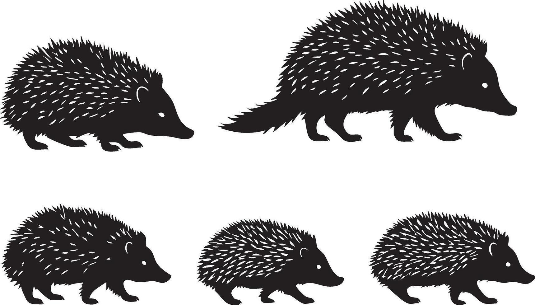 Cute Hedgehog Silhouette for Nature-Inspired Art vector