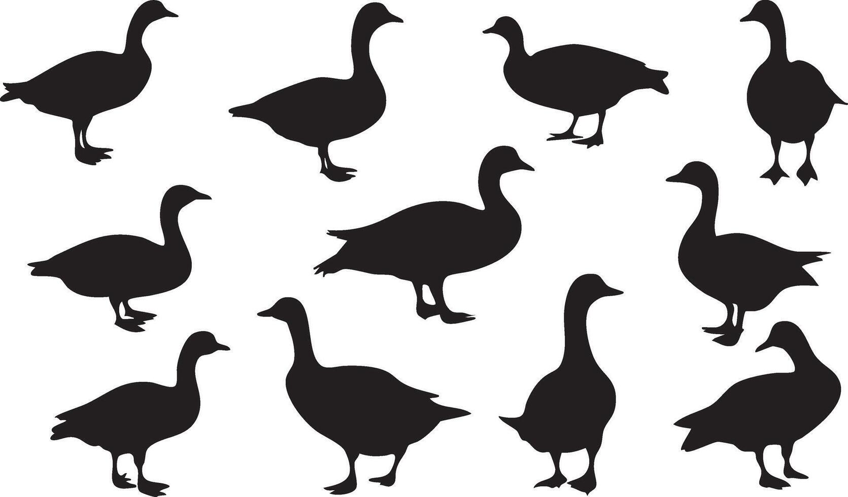 Wild Goose Silhouette for Nature-Inspired Artwork vector