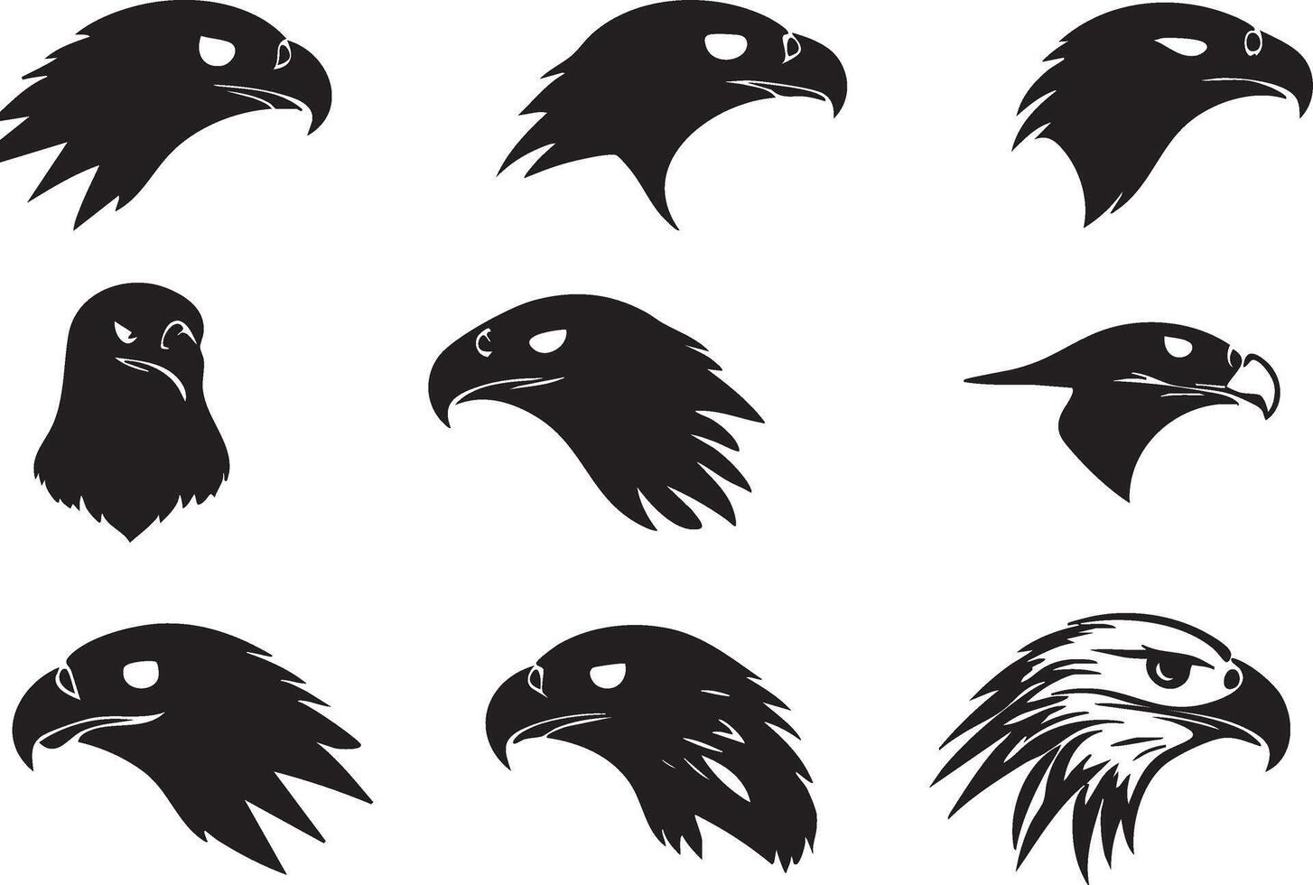 Hunting Bird Silhouette for Creative Animal Projects vector