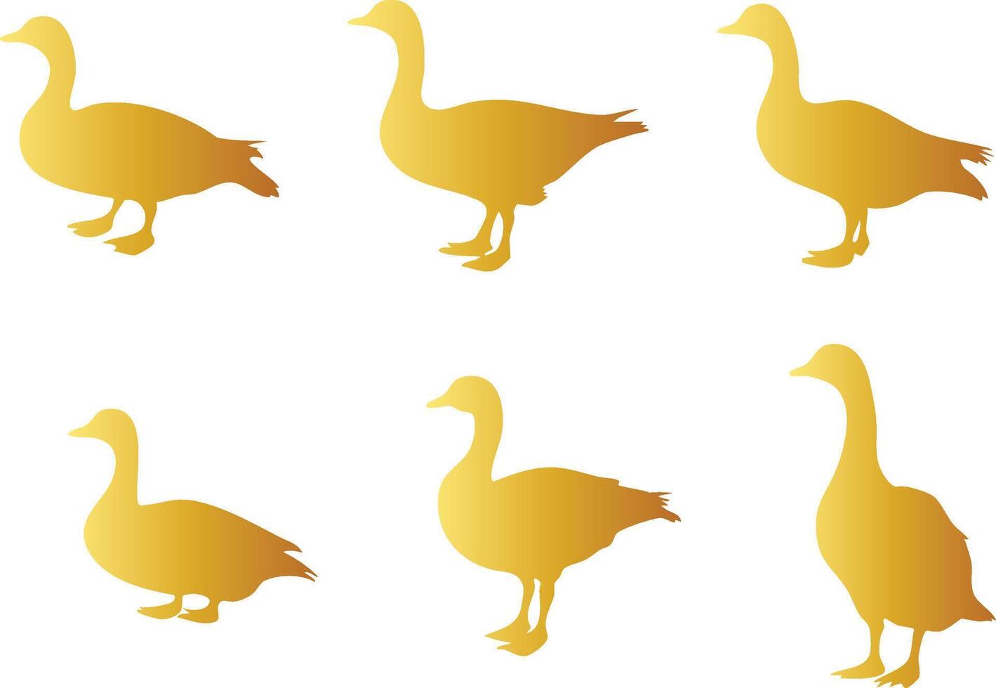 Golden Goose Silhouette for Majestic Nature Art vector