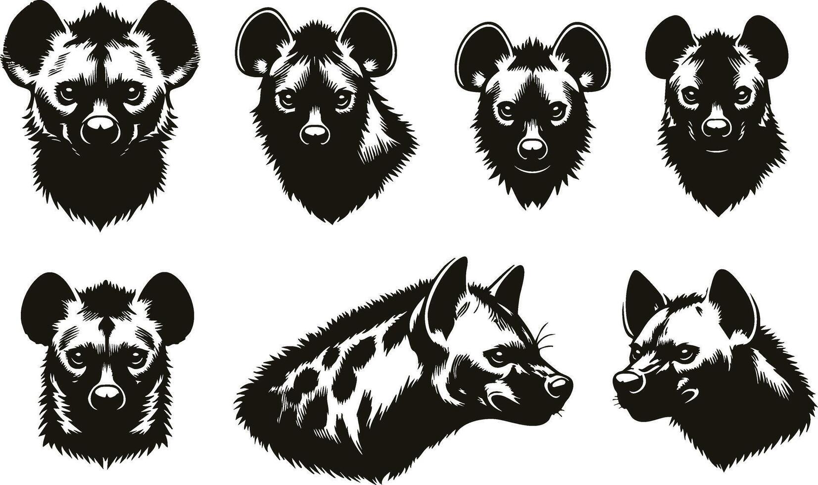 Hyena Design for Wild Animal Branding vector