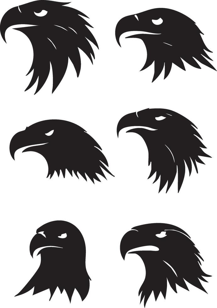 Fierce Eagle Head for Predator-Themed Artwork vector