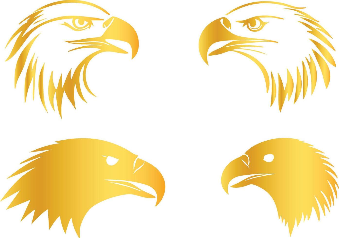 Golden Eagle Emblem for Wildlife-Themed Art vector