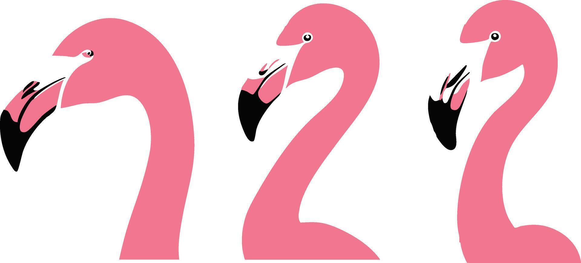 Flamingo Outline for Graceful Aquatic Designs vector