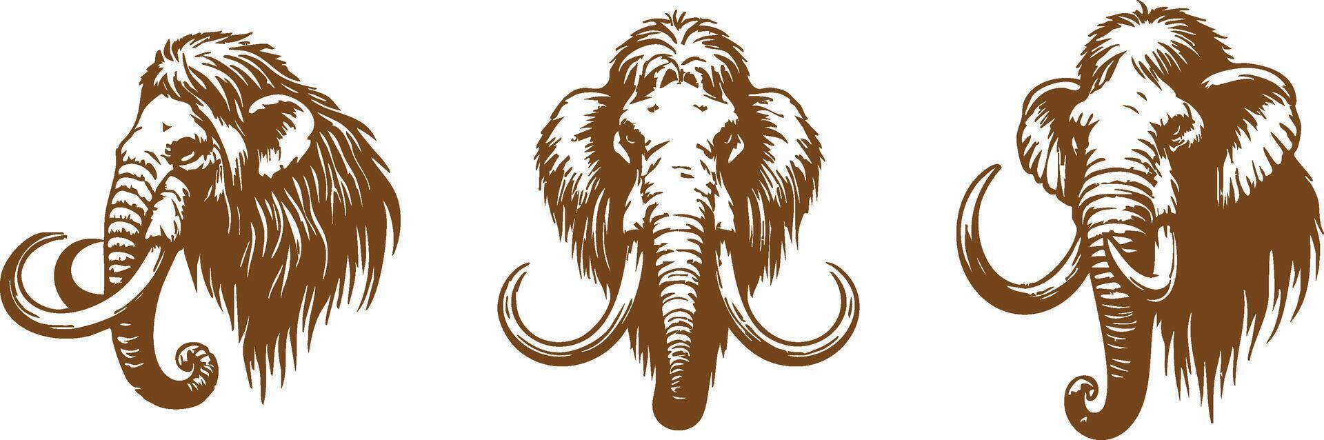 Unique Mammoth Emblem for Creative Themes vector