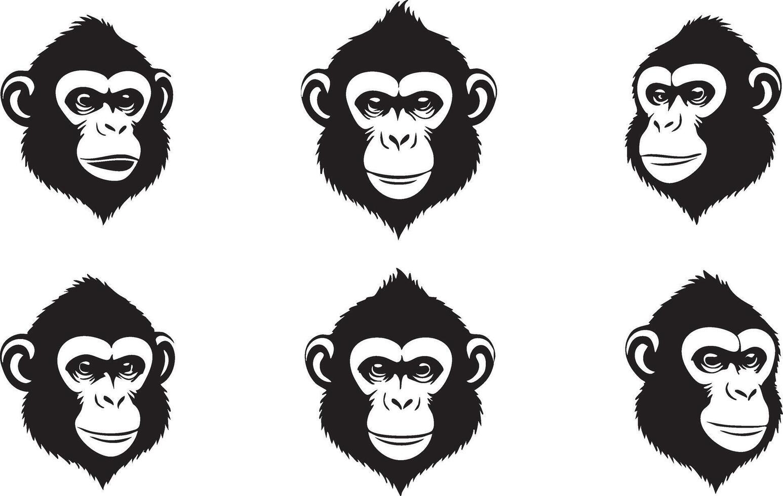 Jungle Monkey Profile for Nature-Inspired Graphics vector