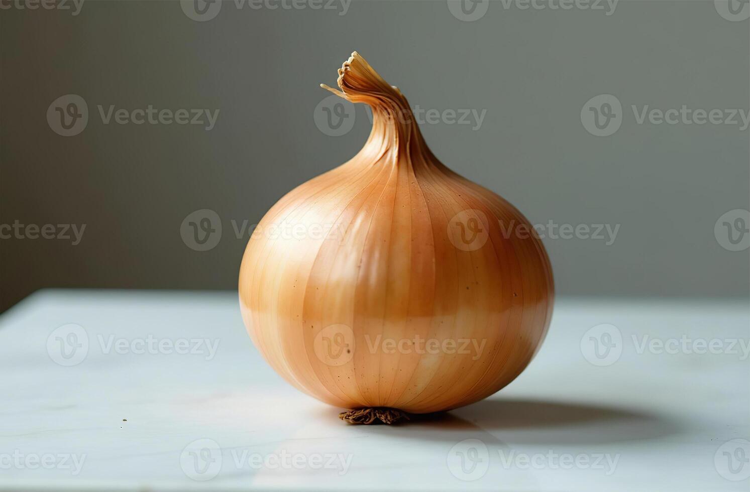 Onion on table, close-up of yummy fresh vegetable, bright kitchen photo