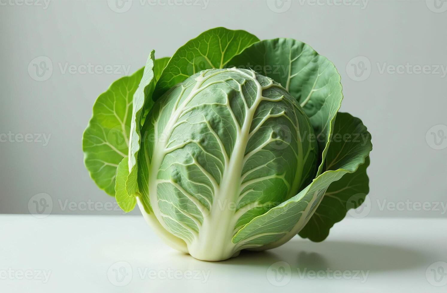 Cabbage tasty on table, close-up of fresh vegetable, bright kitchen photo