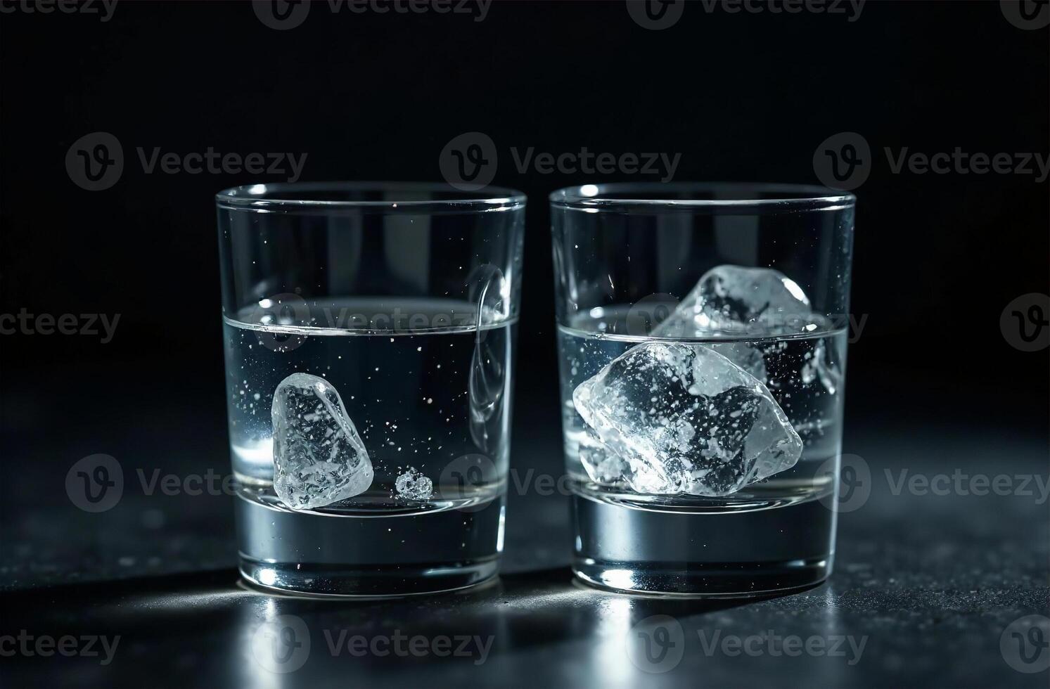 Glass shot vodka on dark background nice Drink photo bar restaurant