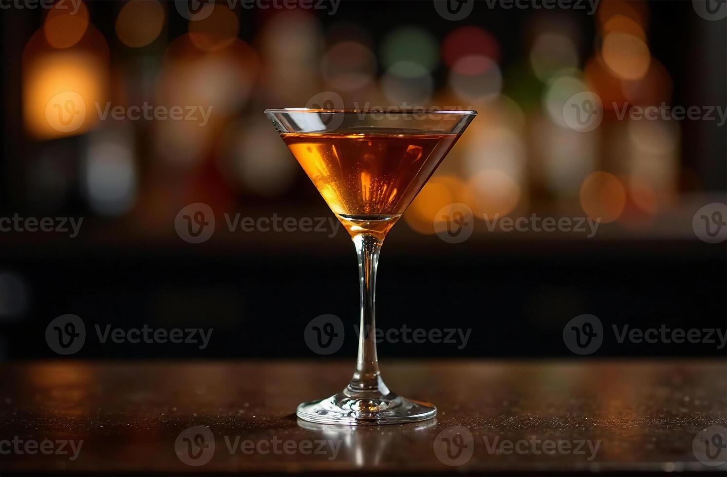Glass of Martini on dark background. Drink photo nice bar restaurant