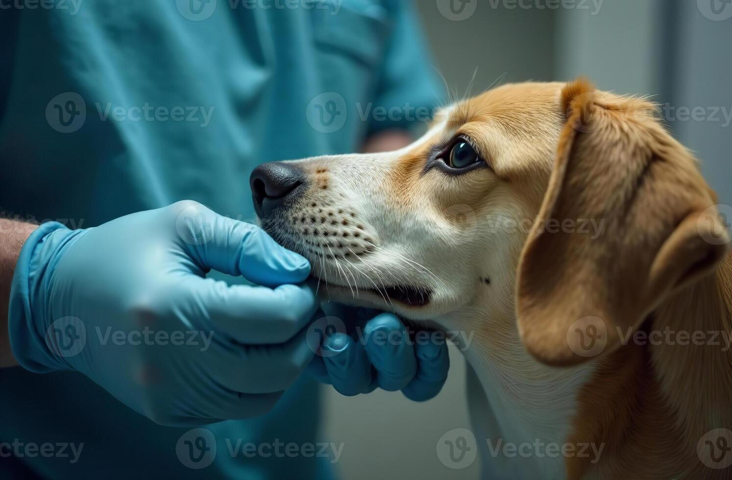 Dog veterinarian appointment Cute pet health care veterinary clinic photo