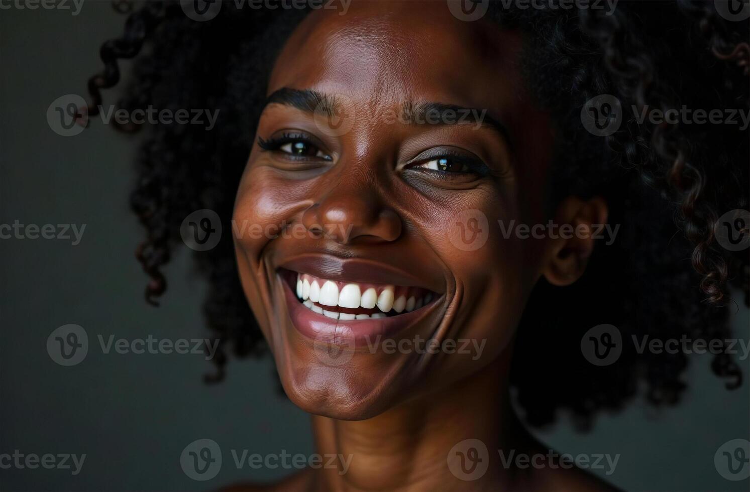 Large portrait Beautiful of young smiling beautiful woman, female image photo