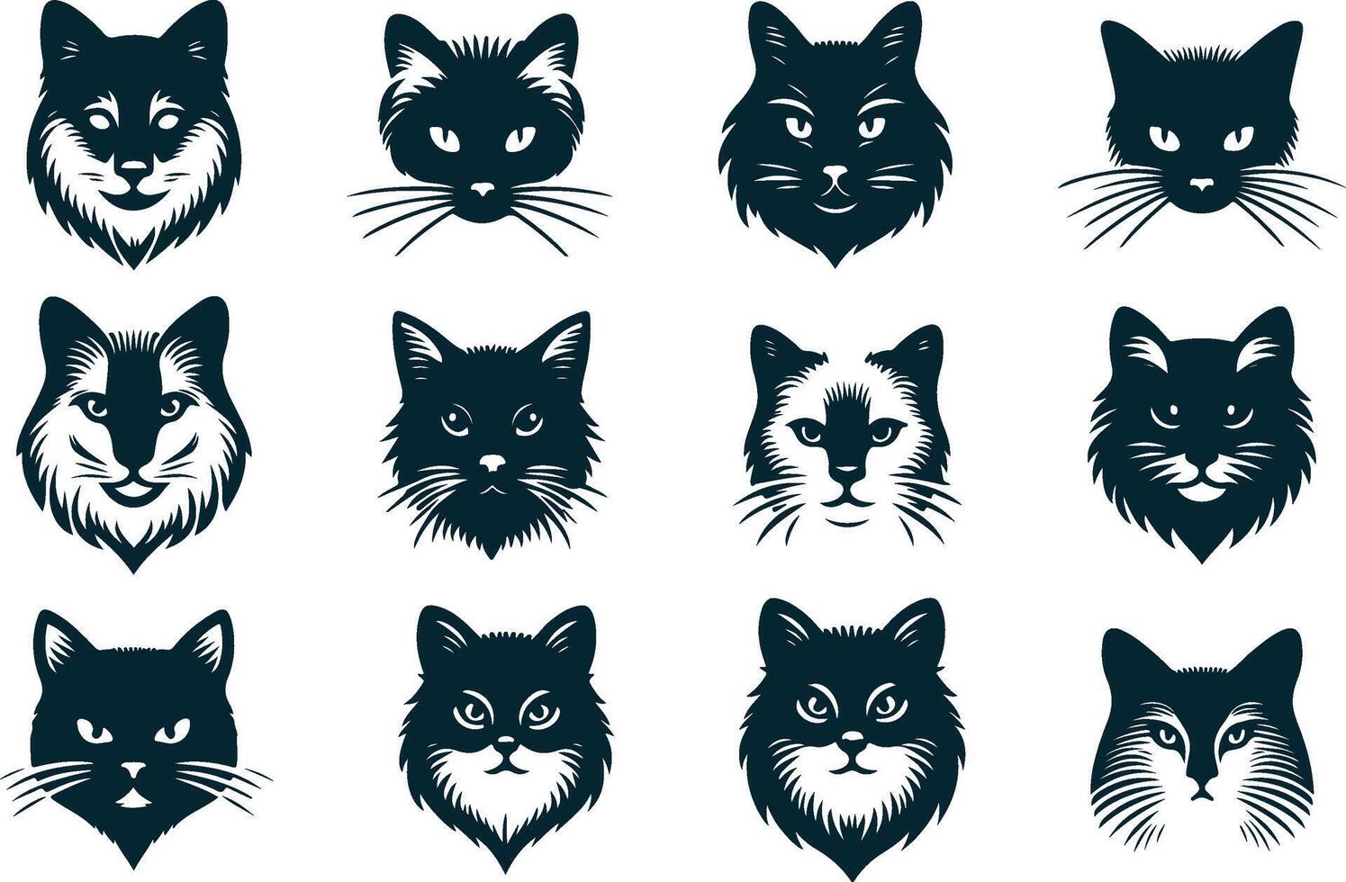 Cat Paws Silhouette for Soft and Playful Art vector