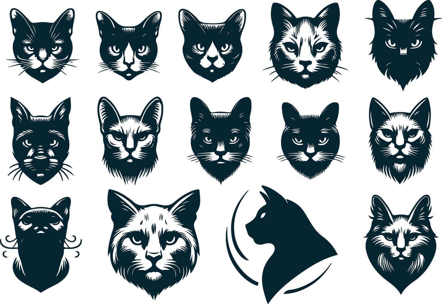 Sleek Cat Silhouette for Smooth and Elegant Artwork vector