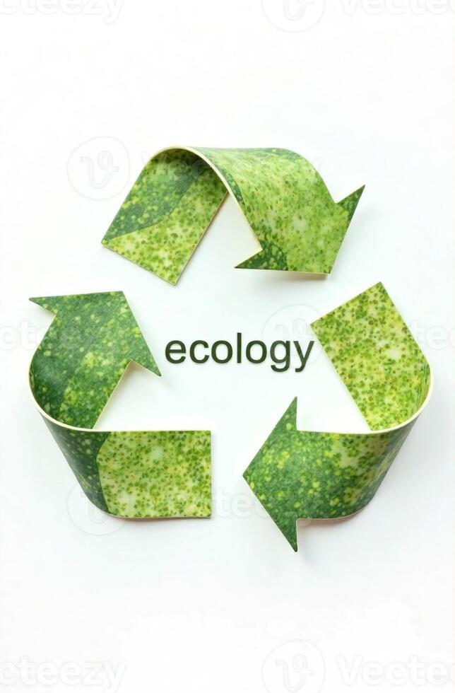 Sign recycle eco garbage plastic bottle, paper. Environmental Ecology photo