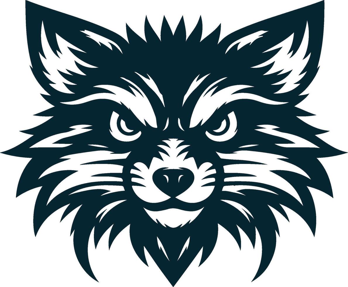 Fierce Wolf Silhouette for Bold Illustrations vector