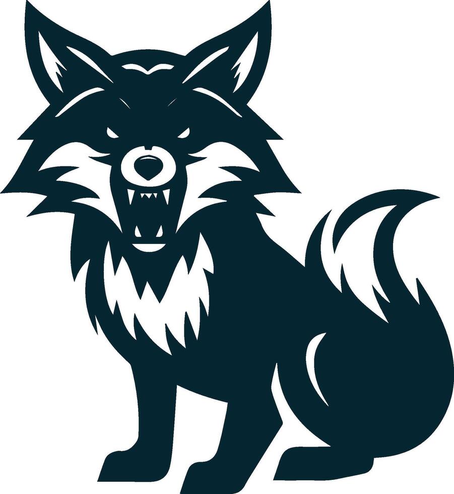 Abstract Wolf Silhouette for Creative Projects vector