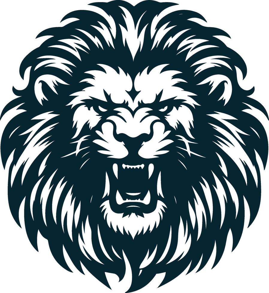 Abstract Lion Silhouette for Creative Projects vector