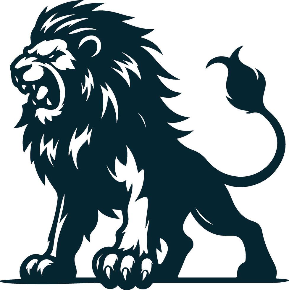Powerful Lion Illustration for Wildlife Themes vector
