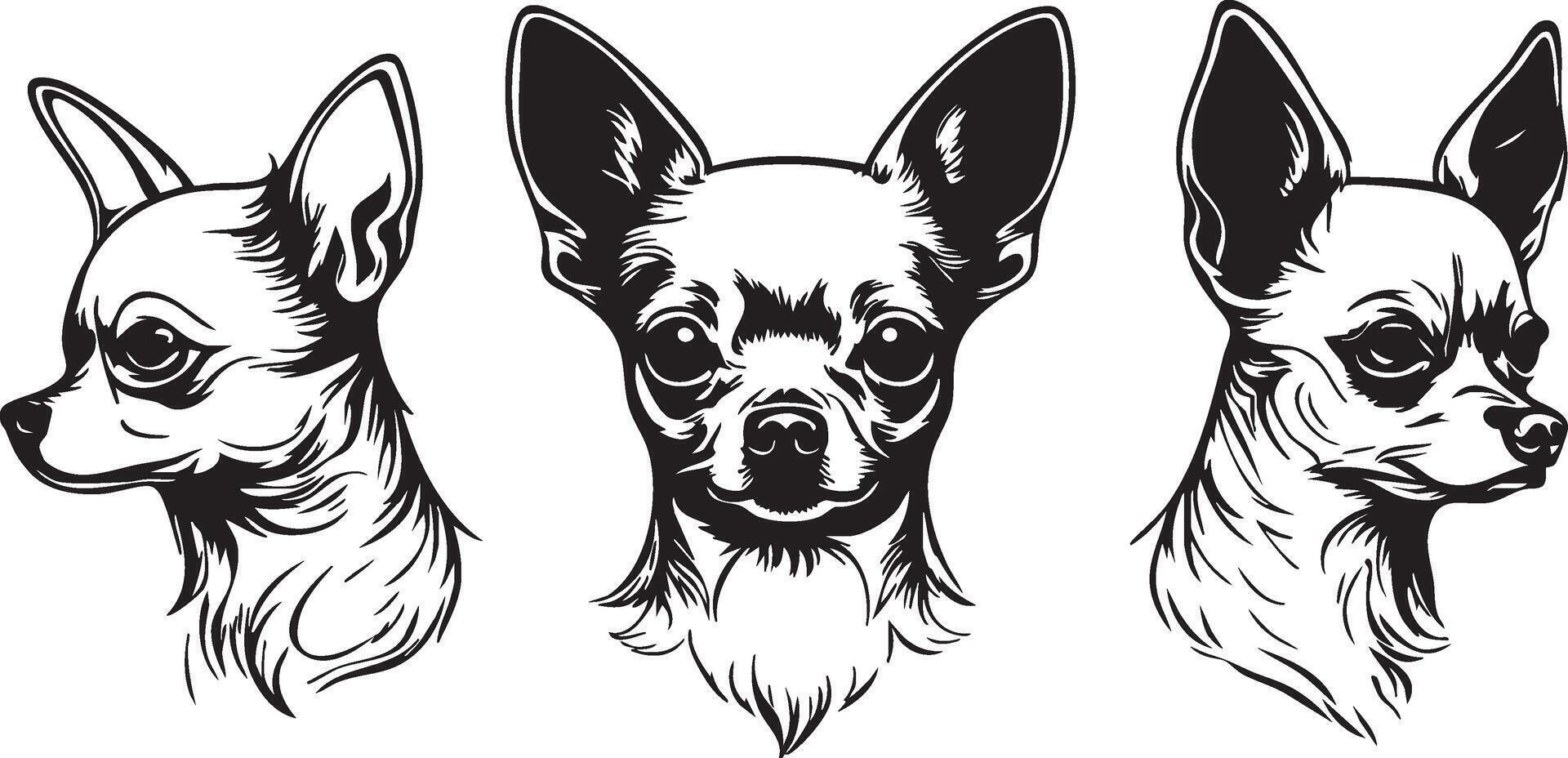 Chihuahua with Tail Up Silhouette for Joyful Dog Art vector
