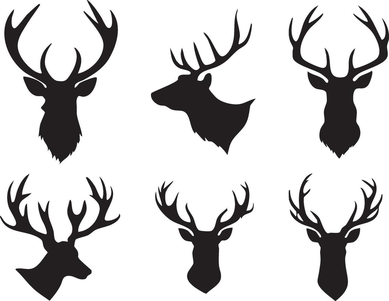Iconic Deer Head for Forest Artworks vector