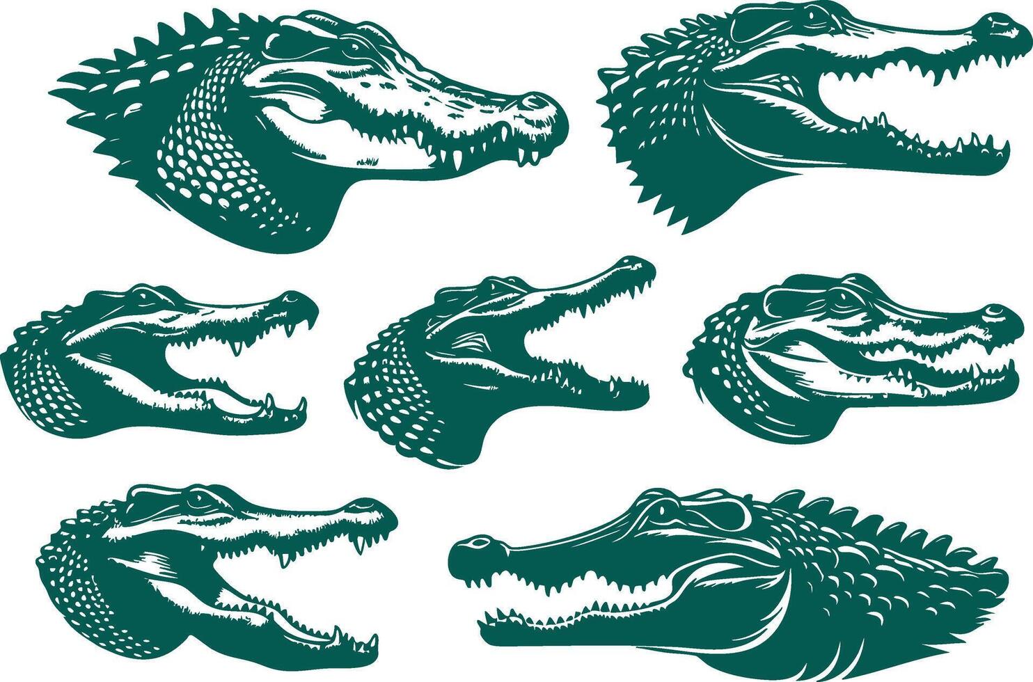 Crocodile in Swamp Silhouette for Wild and Untamed Artwork vector