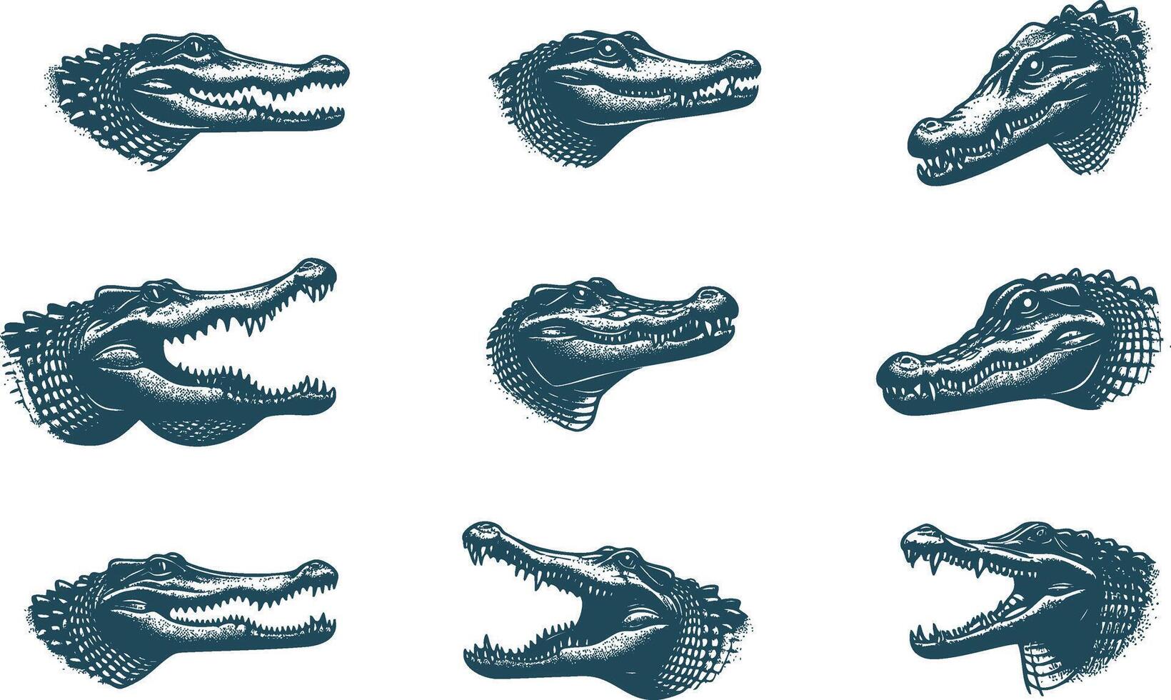 Crocodile in Water Silhouette for Dynamic and Lively Illustrations vector
