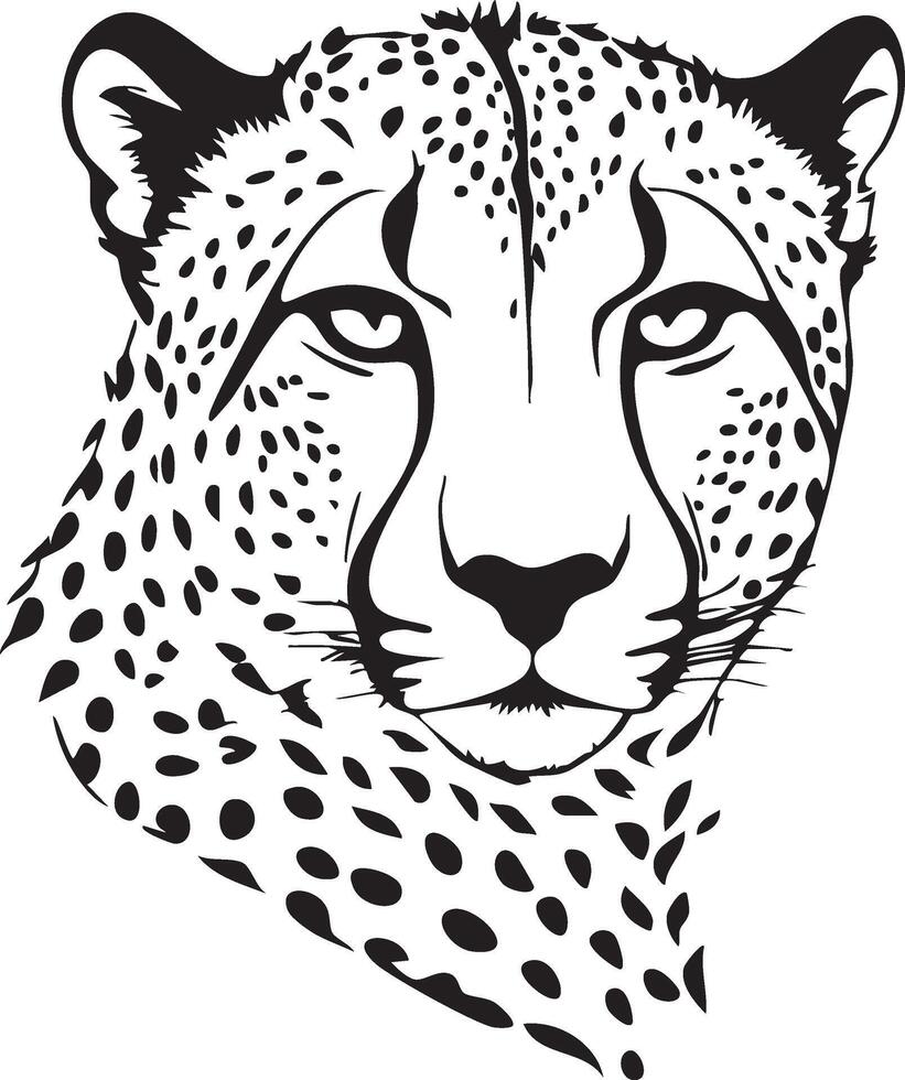 Cheetah Running Silhouette for Action-Packed Illustrations vector