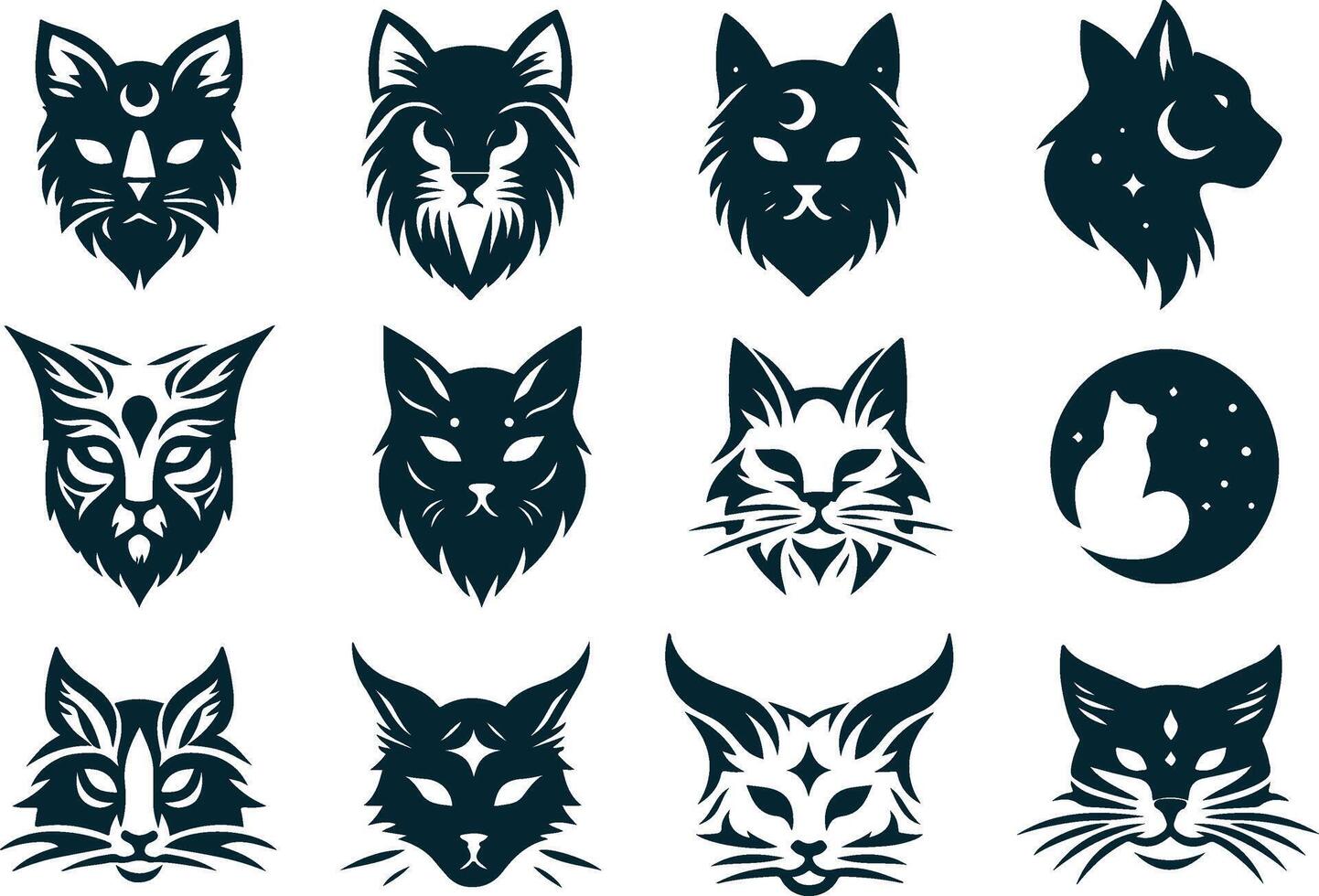 Feline Silhouette for Animal Lovers and Cat Enthusiasts vector