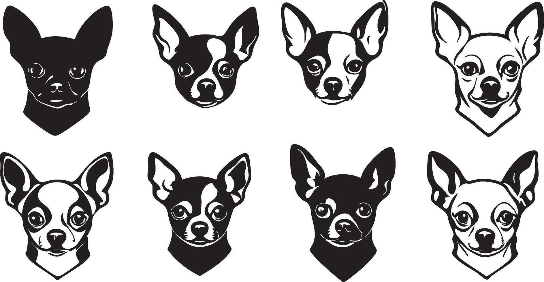 Chihuahua Running Silhouette for Active Dog Art vector