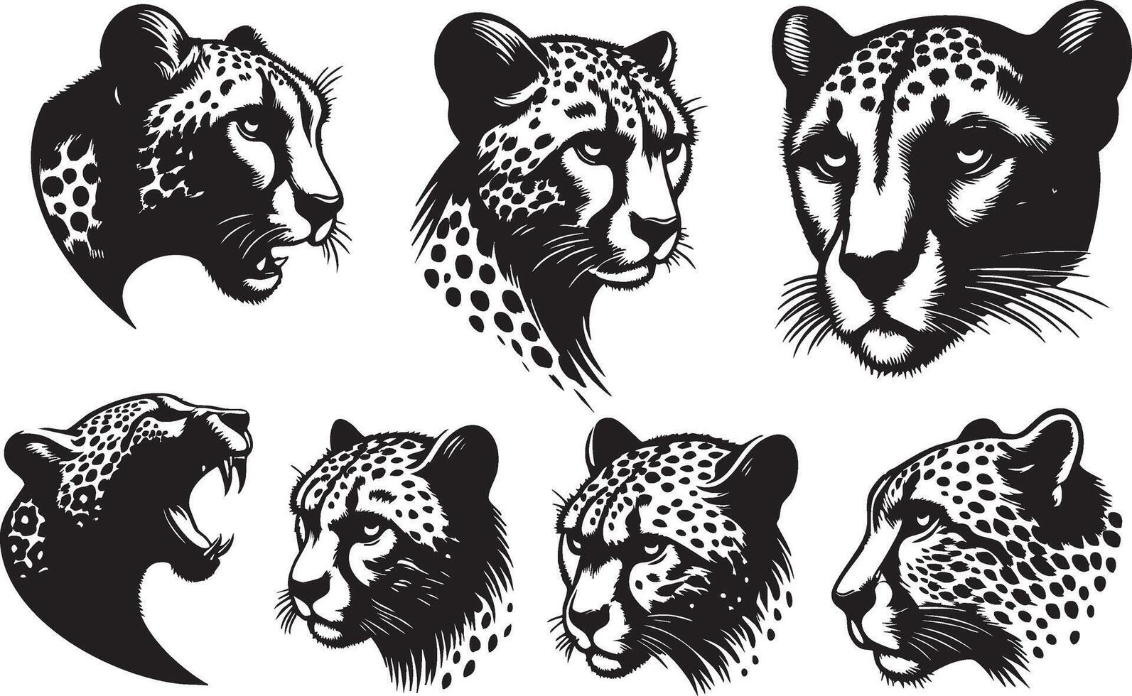 Cheetah in Motion Silhouette for Speed and Energy Designs vector