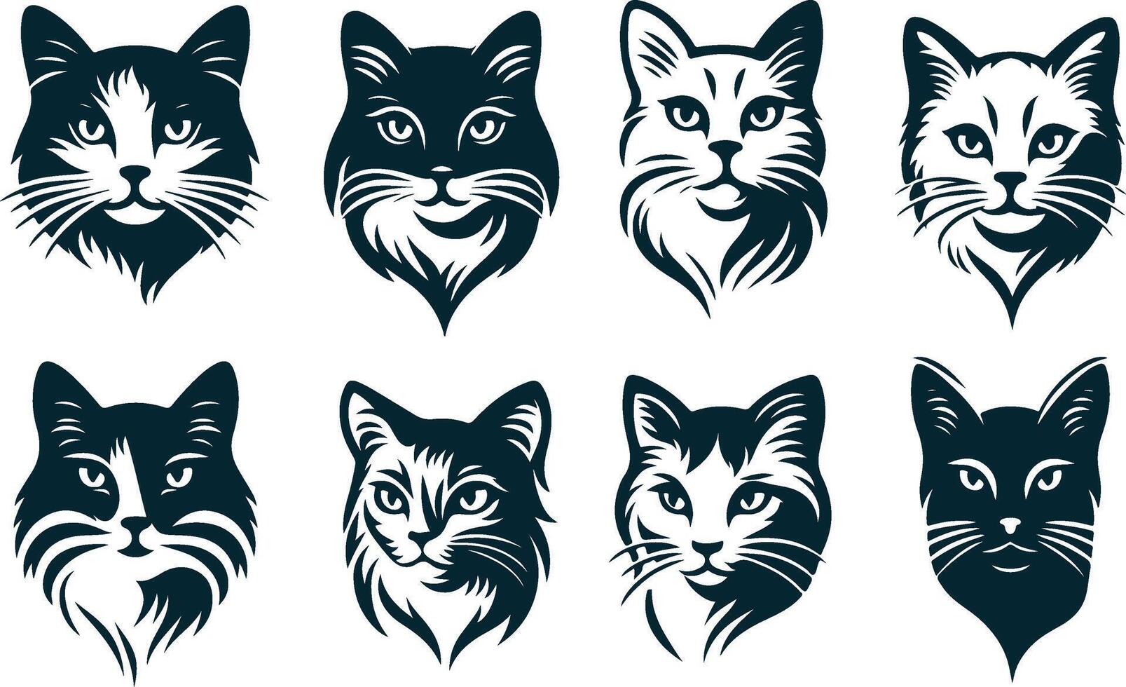 Cat Eyes Silhouette for Captivating and Expressive Art vector