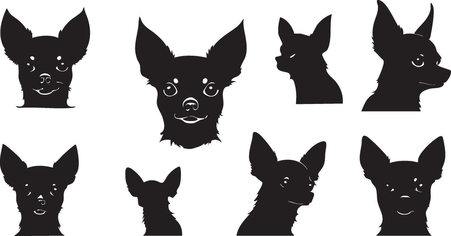 Chihuahua Head Silhouette for Iconic Pet Designs vector