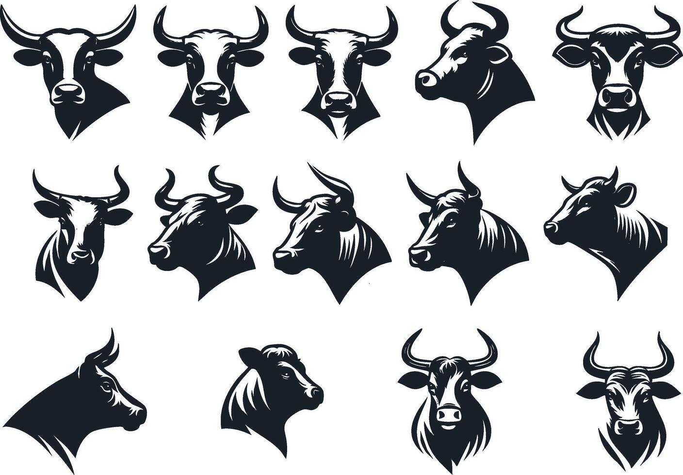 Cow Standing Silhouette for Simple and Elegant Designs vector