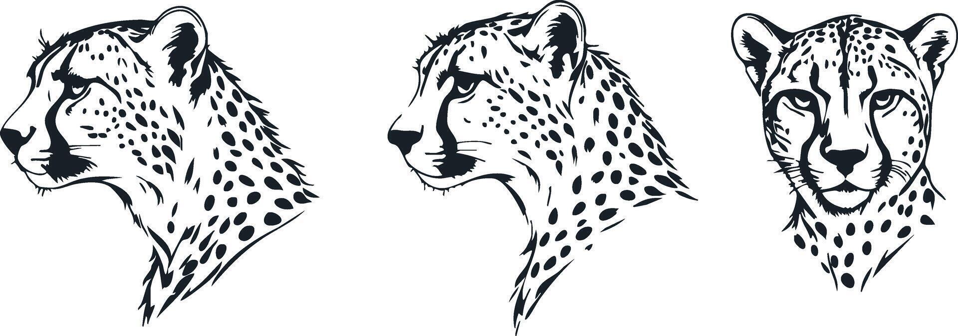 Cheetah Resting Silhouette for Calm and Peaceful Wildlife Art vector