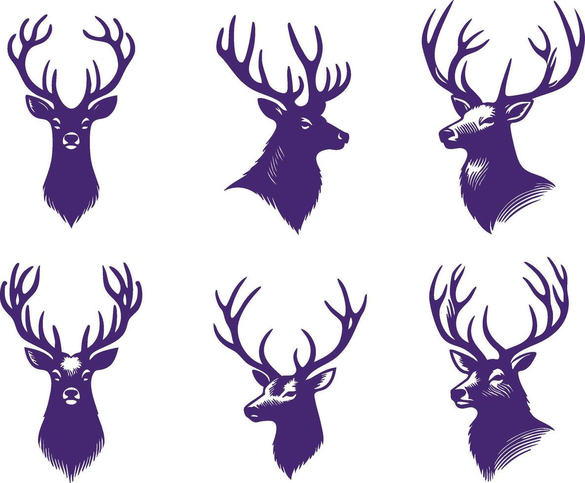 Antlered Stag Design for Rustic Creations vector