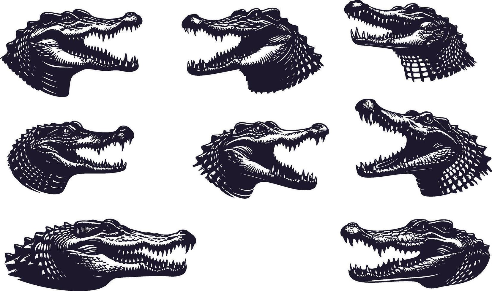 Crocodile Tail Silhouette for Detailed Reptile Art vector