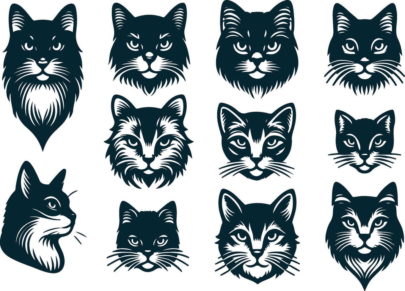 Black Cat Silhouette for Mystical and Spooky Artwork vector